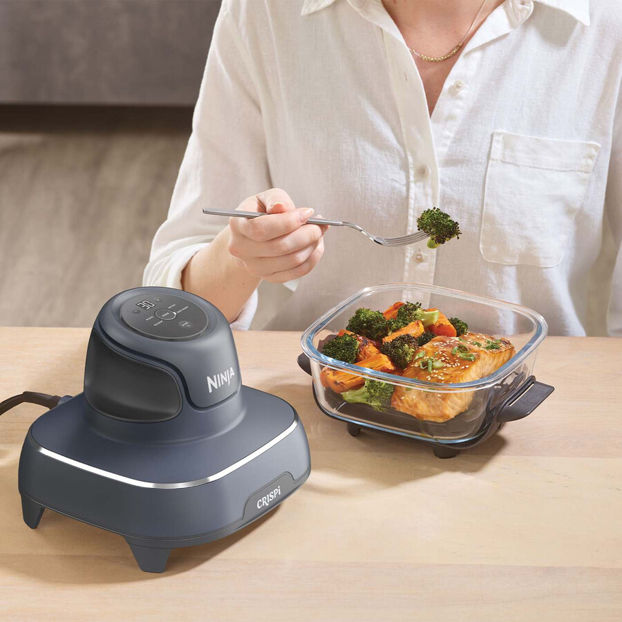 ninja crispi 4-in-1 draagbare glazen airfryer - cyber space fn101ukgy