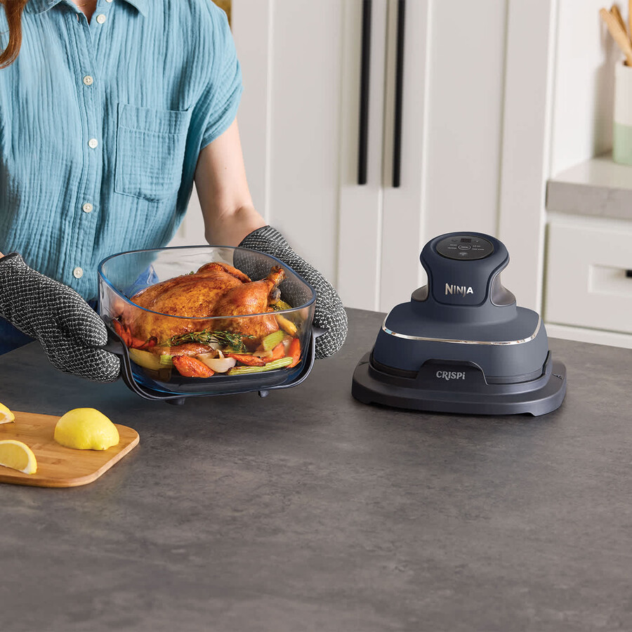 ninja crispi 4-in-1 draagbare glazen airfryer - cyber space fn101ukgy