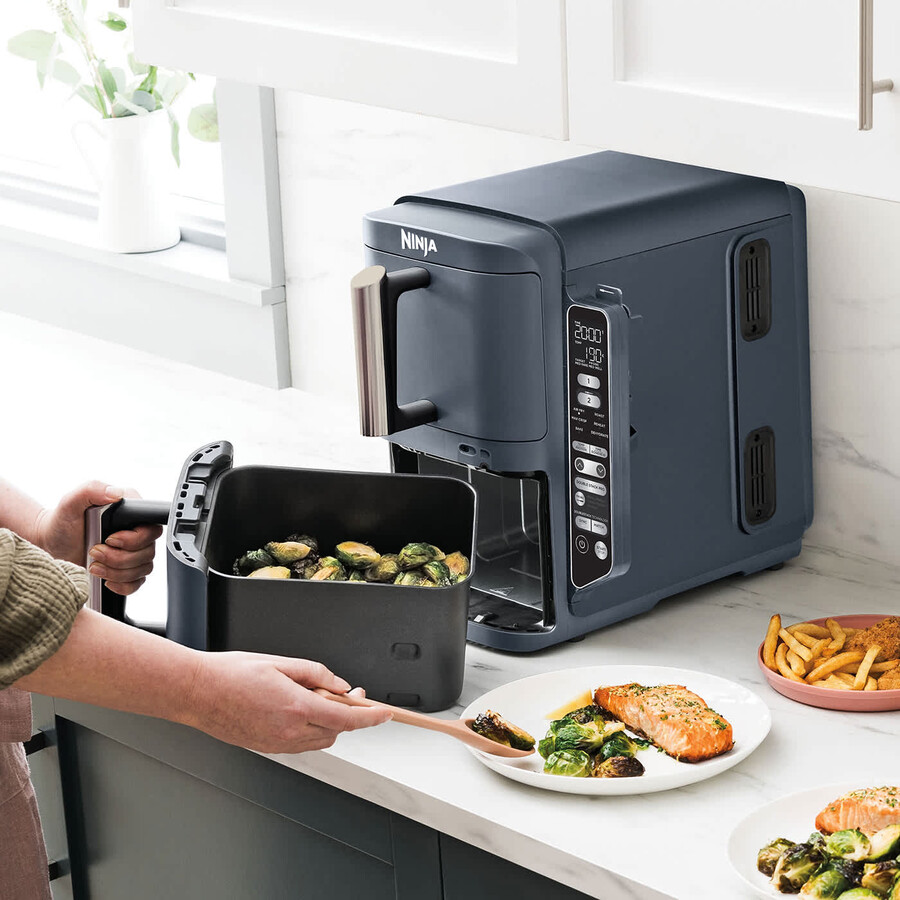 ninja double stack xl 2-laags airfryer met smart cook-systeem 95 liter cyber space sl451ukcyd