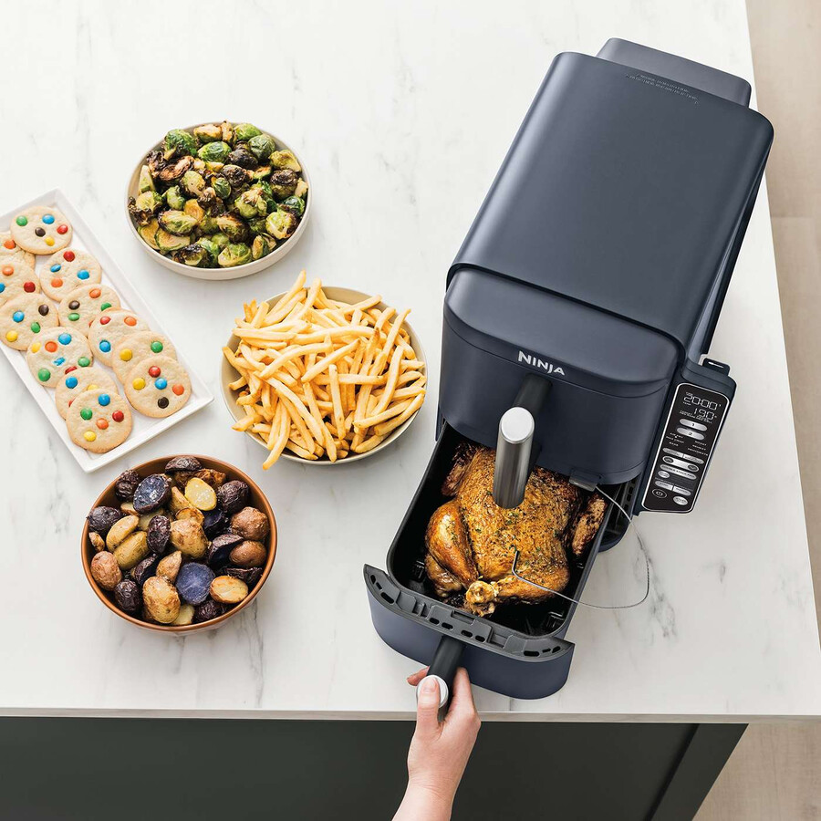 ninja double stack xl 2-laags airfryer met smart cook-systeem 95 liter cyber space sl451ukcyd